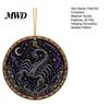 Durable Acrylic Decor 2D Flat Pearl Painting Ornament, Double Sided Zodiac Theme Hanging Gem Valentine Day Gift Art Craft, Rhinestone Beads
