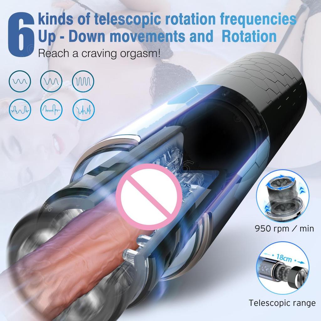 Automatic  Male Masturbation Cup Sucking Heating Piston Penis Training Equipment Machine Realistic Vagina Sex Shop Adult Goods