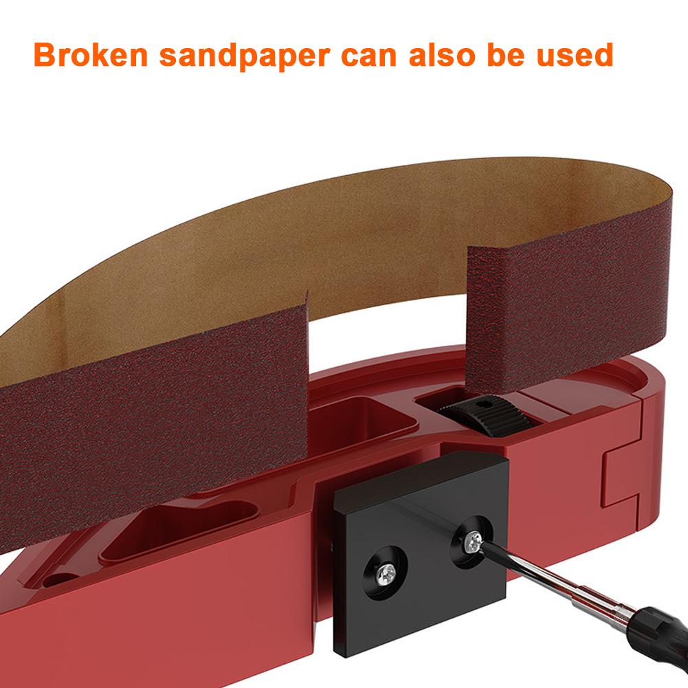 Manual Sanding Belt Holder Aluminum Alloy Grinding Bracket with Adjustable Tension and Versatile Compatibility for