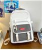 School bag 2025 new large-capacity multi-compartment Korean version color matching, junior high school student school bag versatile leisure