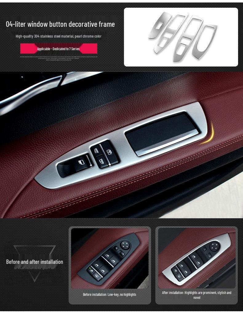 Decoratieve Stickers voor Binnenknoppen van BMW 1/3/5 Serie & X3/X5/X6 voor Raamhefschakelaars