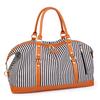 Fitness Bag, Canvas Striped Hand-held Travel Bag, Luggage Bag