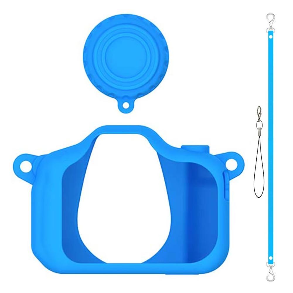 

with Lanyard Lens Cap Camera Cover Protector Sleeve for Seckton X2 Kids Camera Camera Accessories синий