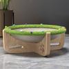 Wooden Cat Hammock Solid Wood Frame Scratcher Lounge Breathable Pet Furniture