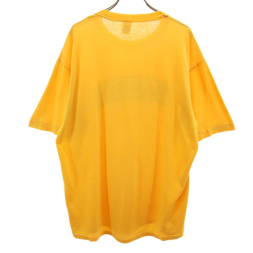 SOFFE 90s Made In USA Old Short Sleeve T-shirt XL Yellow Single Stitch Men's Used