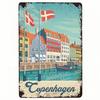 Copenhagen Denmark Tin Metal Sign Garage Man Cave Decor Wall Art