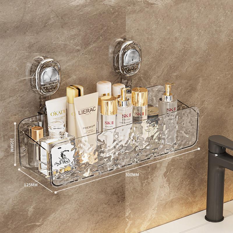 Water Ripple Suction Cup Storage Rack, Detachable, No Drilling, Strong Suction, Bathroom Wash And Cosmetics Storage Rack