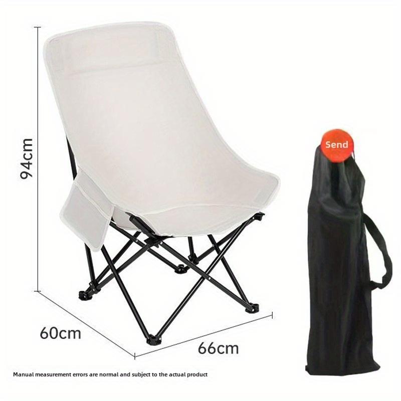 Foldable Moon Chair with High Backrest for Outdoor Fishing, Camping, and Picnics - Portable and Lightweight