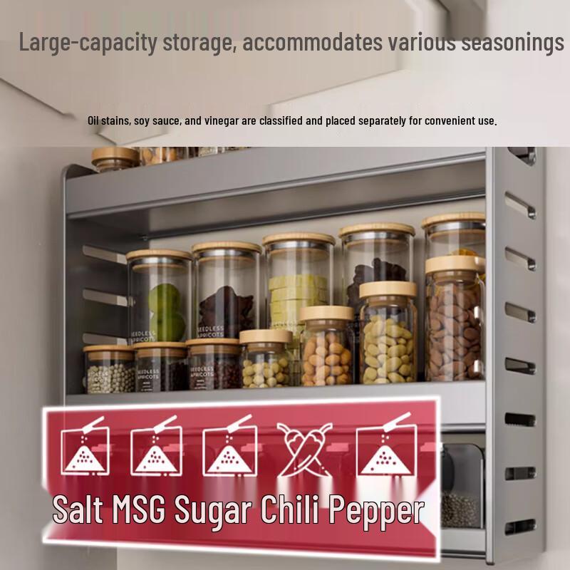 3-Tier Kitchen Spice Rack with 6 Jars