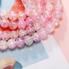 20/50 pièces 10mm Perles de Verre Craquelé Bicolores Espaceur Perle Libre pour Fabrication de Bracelets Colliers Bijoux DIY Accessoires Fournitures
