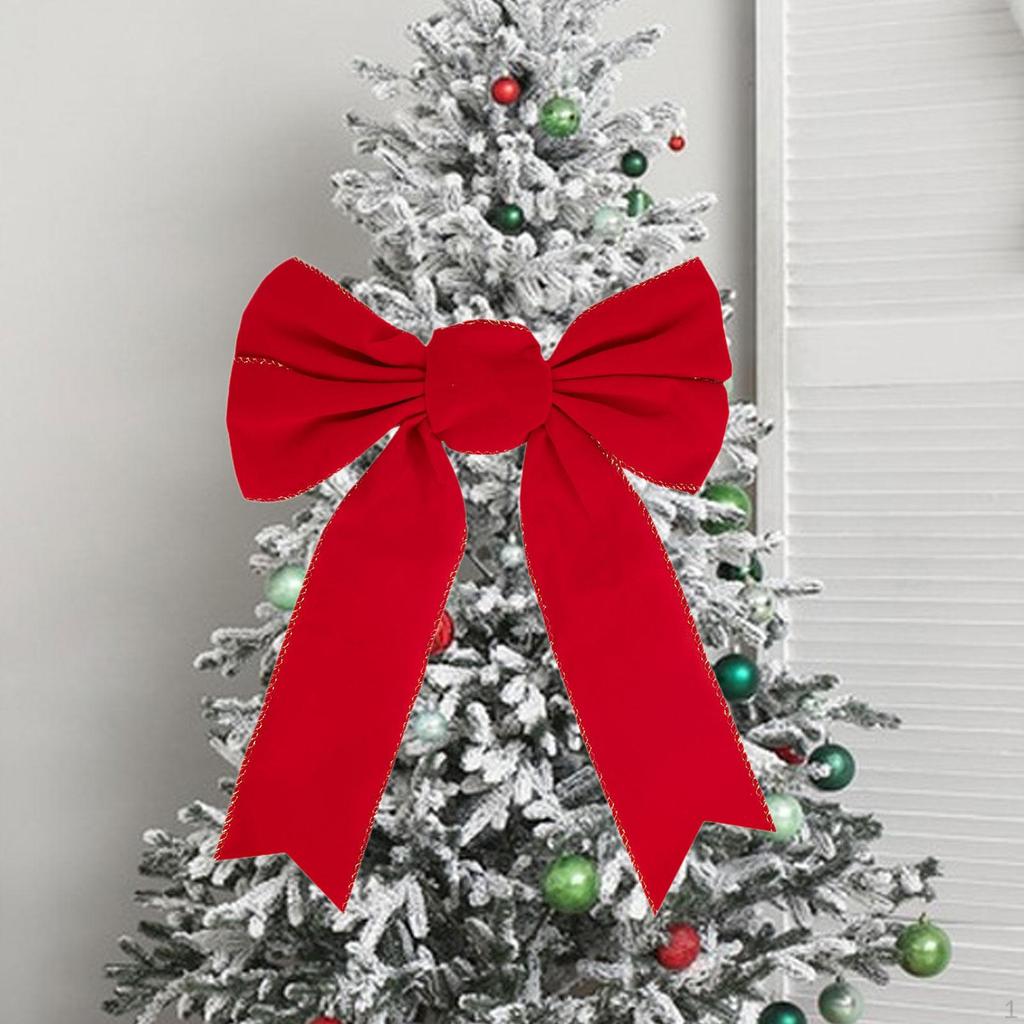 Weihnachtsschleife Dekorative Verzierung Rot Groß Deko für Party Innen Außen Feiertag