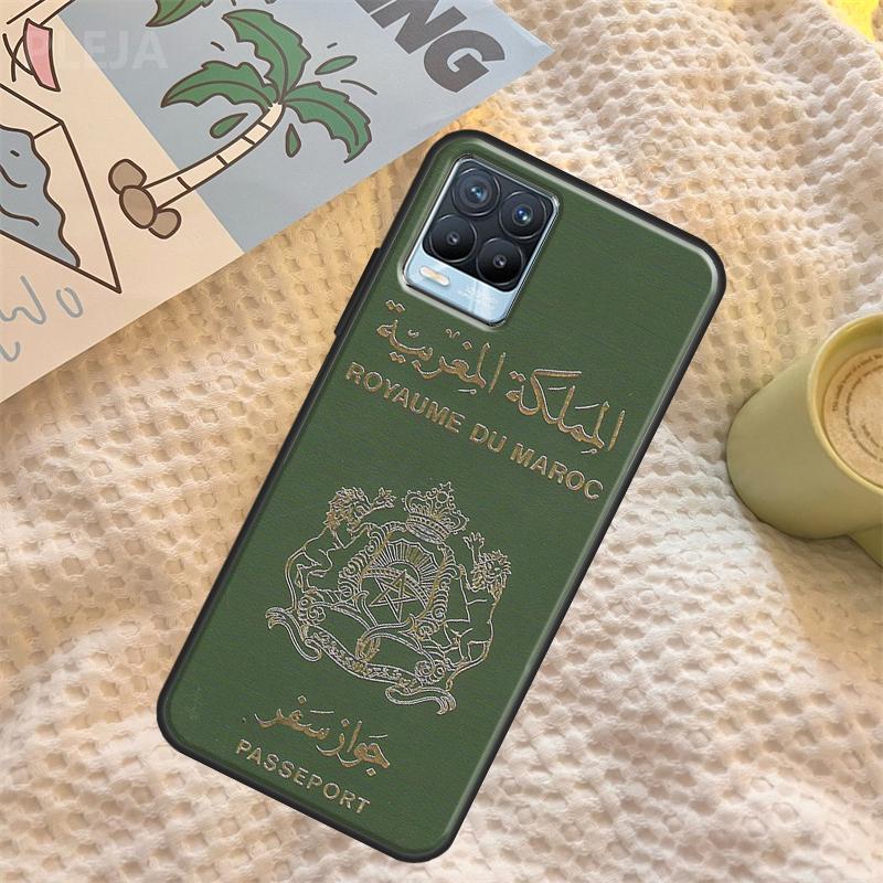 Morocco Flag Passport For OnePlus 10 9 Pro 9R Nord2 Case For Realme 8 9 Pro Plus 8i 9i GT Neo 2 3 Master Cover