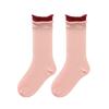 Female Spring and Autumn Double Mouth Roll Edge Long Tube Stack Socks