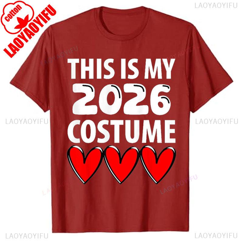 

Happy New Year 2026 Costume De Du Nouvel An Unisex Casual Style TShirt Hipster Street Fashion Creative Printed Tshirt Tops S