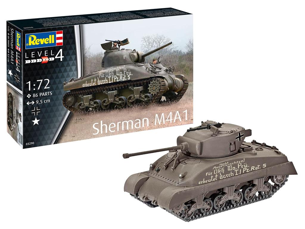 German Revell US Army M4A1 Sherman Plastic Model 03290 1/72