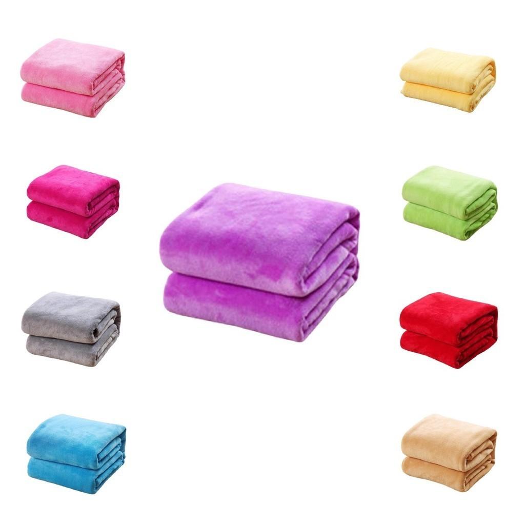 Lightweight Flannel Polyester Blanket In Various Colors For Modern Style Bedrooms