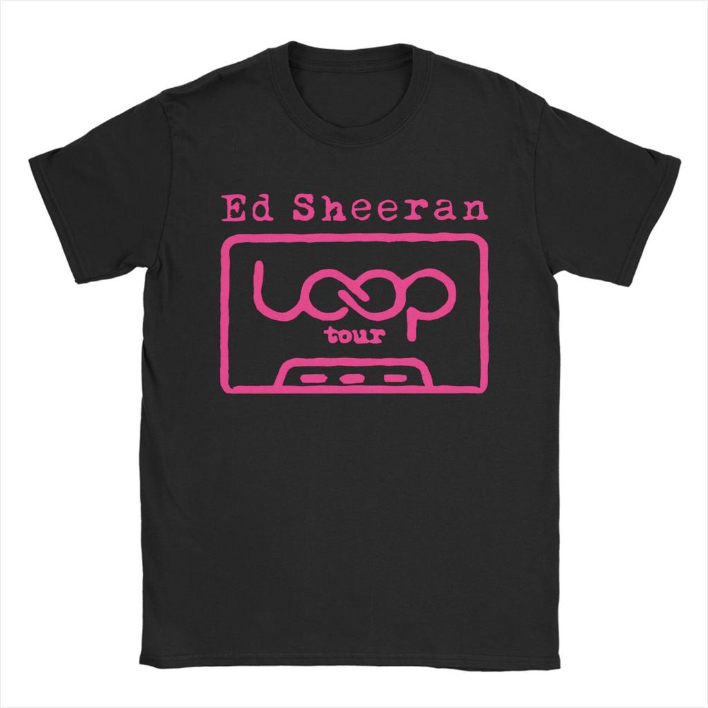 Ed Sheeran Loop Tour Tshirt Beach Cotton T Shirts For Man Novelty Design Tee Shirt Shortsleeved Y2k Fun Top Tees