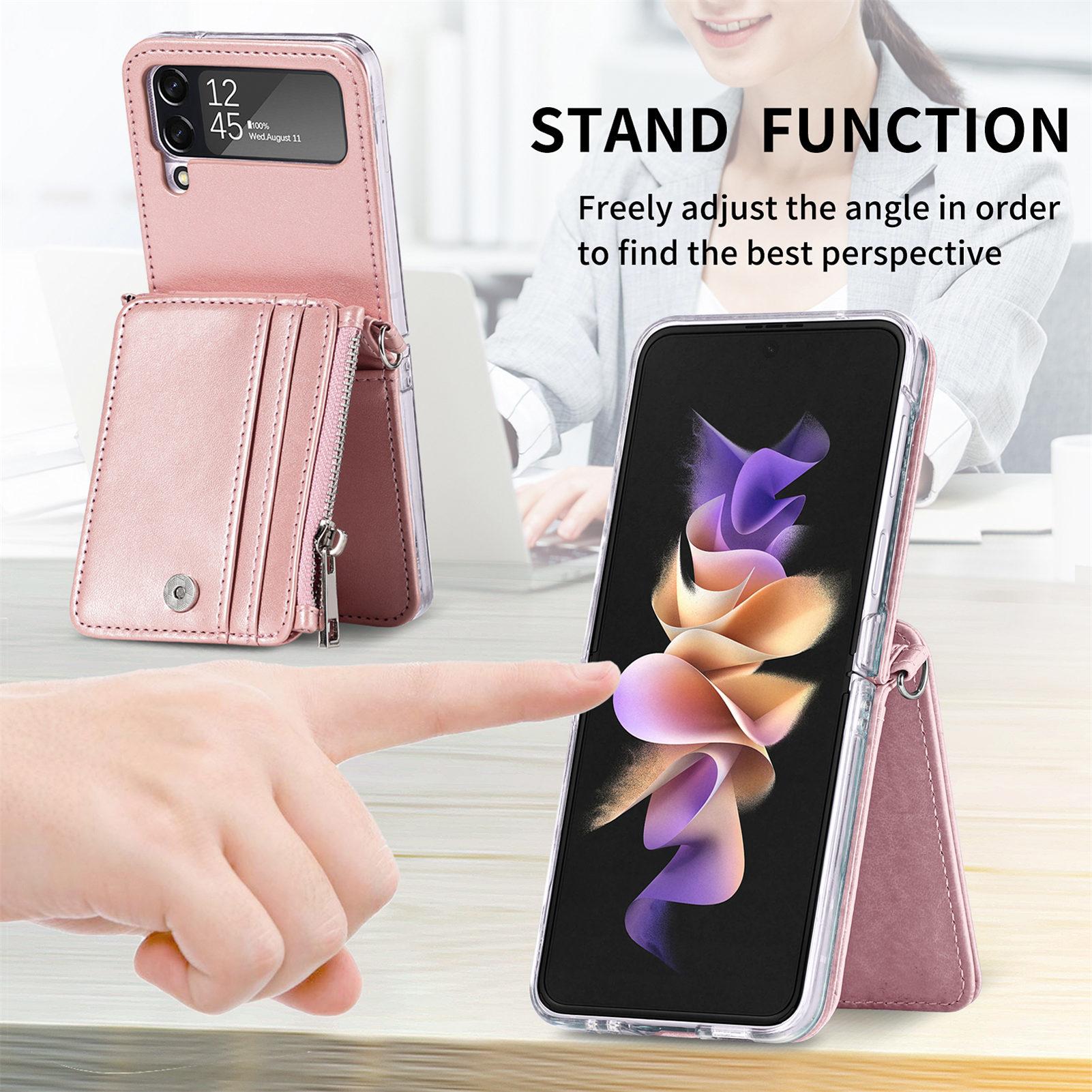 Чехол-картхолдер для Samsung Galaxy Z Flip4 для Samsung Galaxy Z Flip4 Flip 4 5G Flip3 Flip 3 Чехол с полной защитой for Samsung Z Flip 4