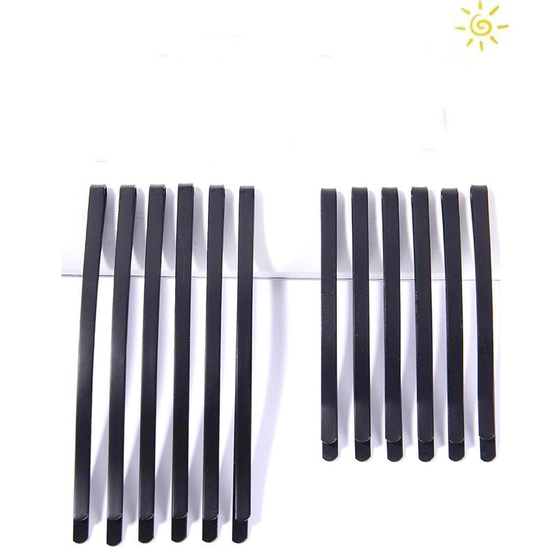 10pcs Black 6.5/8.5 Cm Clip Hair Clip Hairpin Korean Simple Black Wire Hair Pins Invisible Hairpin Wide Big Hair Clips For Bride