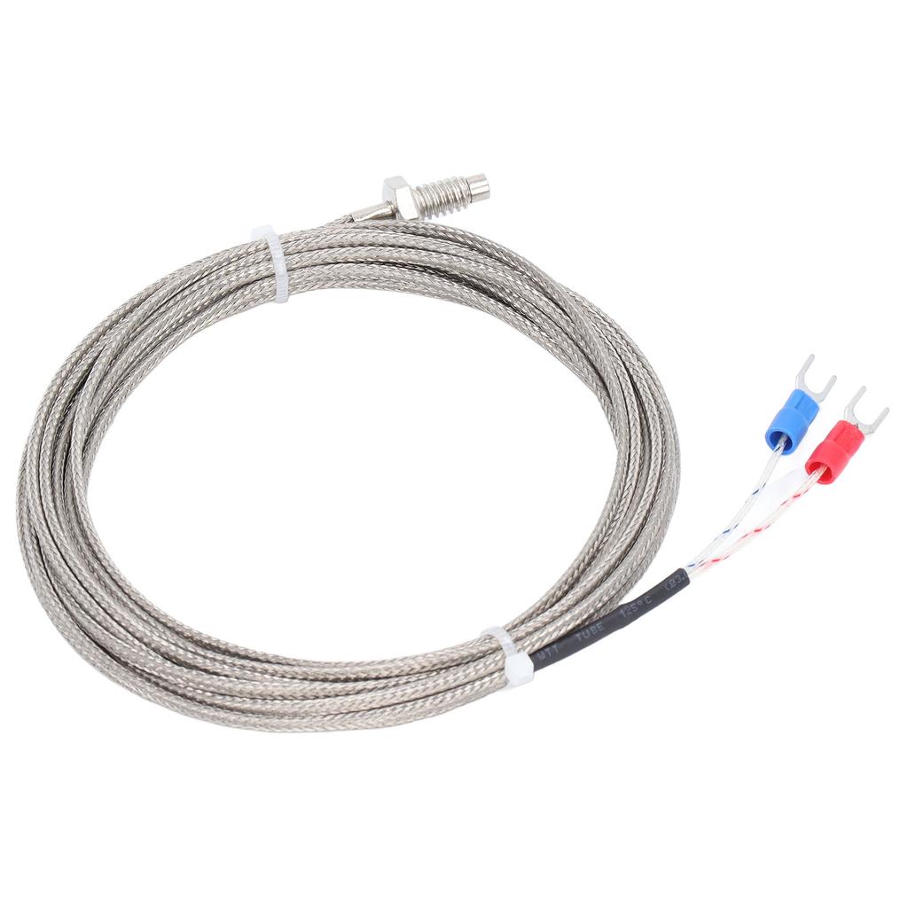 BERM K Type Screw Thermocouple Temperature Sensor Detector Gauge M6 Screw Thread 2 Wire Probe