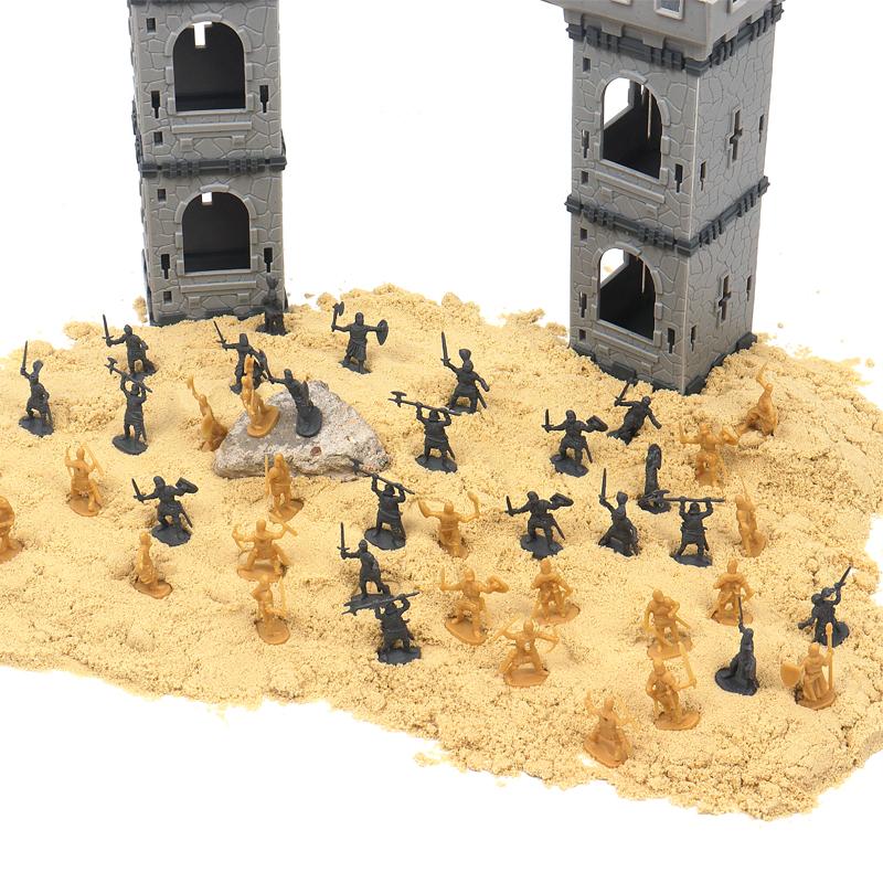 100 Stück/Set Antiker Soldat Miniatur Dekoratives Modell Heimdekoration Mikroform Mehrere Haltungen Mittelalterlicher Ritterstil TMZ