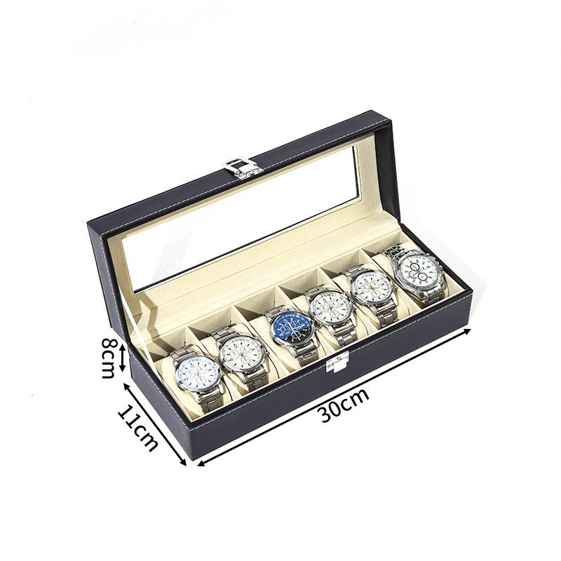 Delesys 2/3/4/5/6/8/9/10/12/20 Slots Household Multi Functional Watch And Jewelry Storage Box Pu Leather Watch Display Case