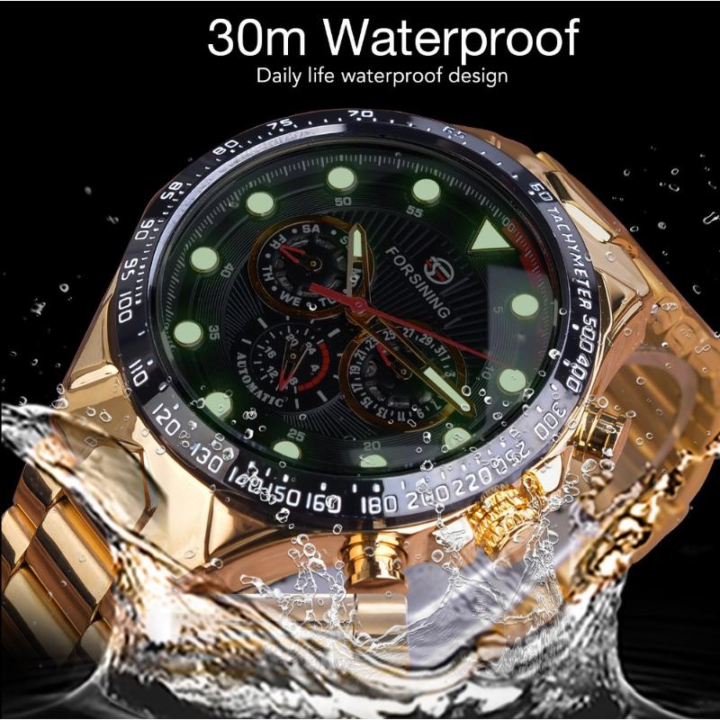 Forsining Zegarek mechaniczny Modny Casual Wielofunkcyjny W pełni automatyczny zegarek mechaniczny
