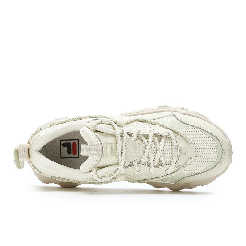 FILA Fluid 5 Cat Paw Shoes 5.0 Simple Versatile Low-Top Casual Shoes Women sneaker Off-White Pistachio-Yellow F12W432101FAP