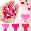 Tatuo 300 Pcs Valentine's Day Felt Hearts Decoration Glitter Felt Hearts Confetti Mini Heart Shapes Decorative Confetti for DIY Crafts Valentines