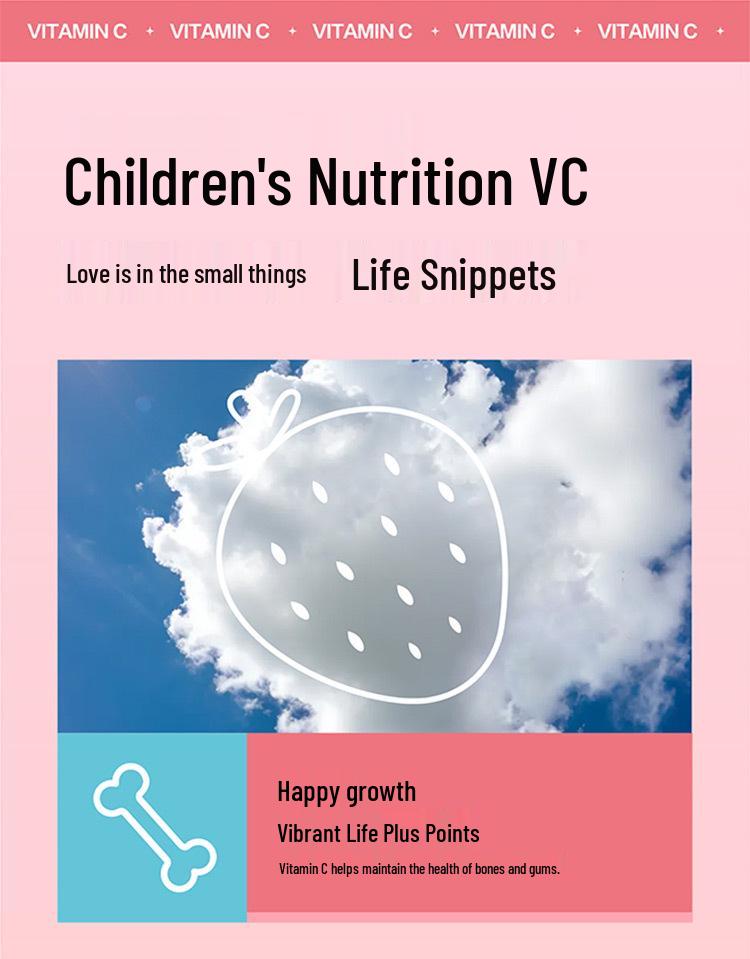 Tangchen Beijian Children's Vitamin C Chewable Tablets (Ages 4-13) - 60 Genuine Tablets, Pharmacy-Grade VC Supplement