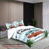 3-piece set,happy camper and forest pattern printed duvet set, queen, king, double bed, party  funny and creative bedding set
