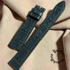 Used Cro-2091 Crocodile Watch Strap Gray (lug Width 19 Mm - Buckle Width 16 Mm)