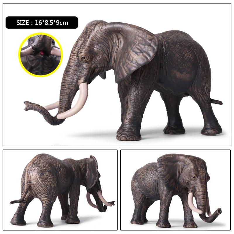 Oenux African Wild Animals Elephant Model Simulation Big Mammoth Action Figures Figurine PVC Educational Toy For Kids Gift