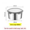 ZISIZ Stainless Steel Round Food Storage Container Set