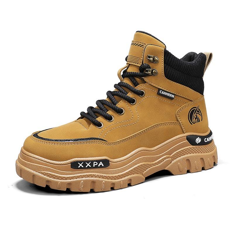 

Outdoor hiking boots men s thick-soled retro casual Martin boots men s British style high-top tooling boots men s short boots 44