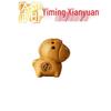 Year of the Horse Yellow Sandalwood Phone Charm with Copper Coin Pendant and Tassel
