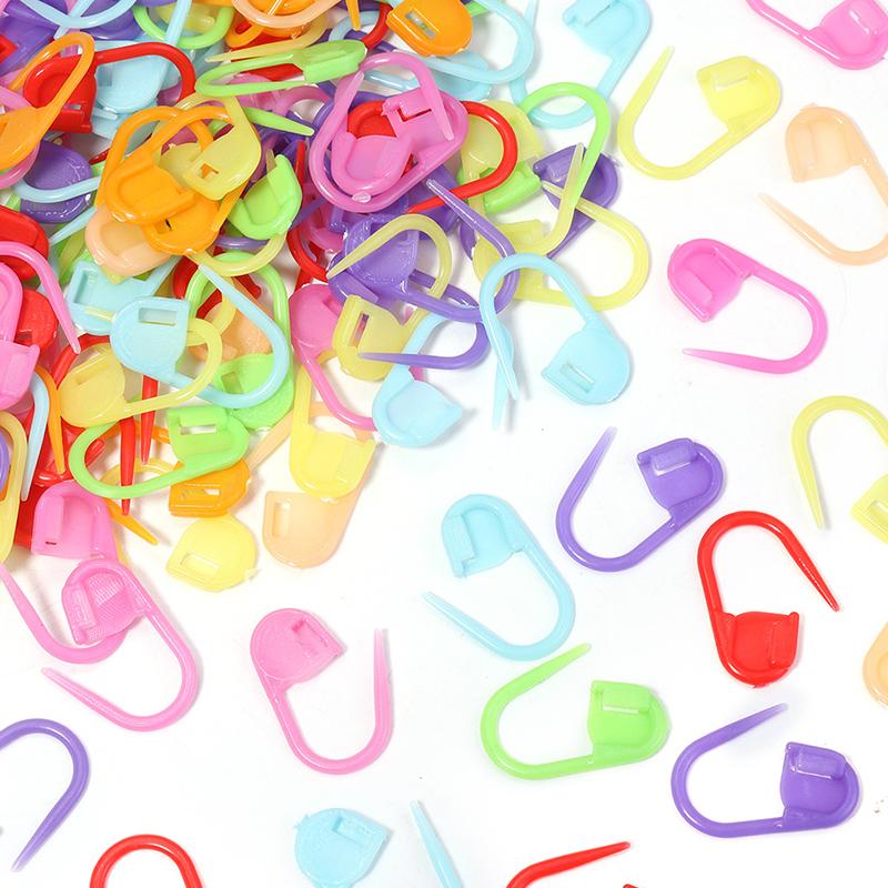 50PCS/Set Colorful Small Mark Buckle Assorted Random Colors 2.2cm Size Sweater Marker Pin Crochet Locking Sewing Accessories ZYF