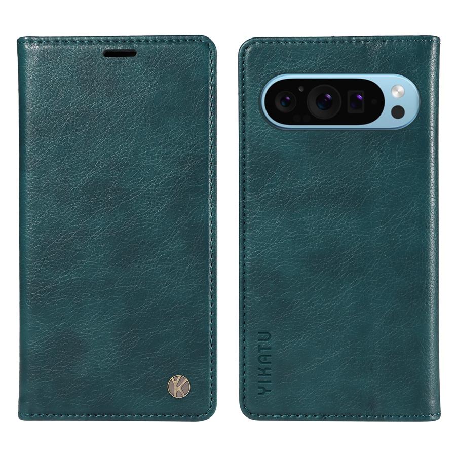 Premium Leather Strong Magnetic Phone Case for Google Pixel 9 Pro Pixel 8 8 Pro 9A 8A 7A Pixel 6 6A Pro Kickstand Wallet Case with Card Slots