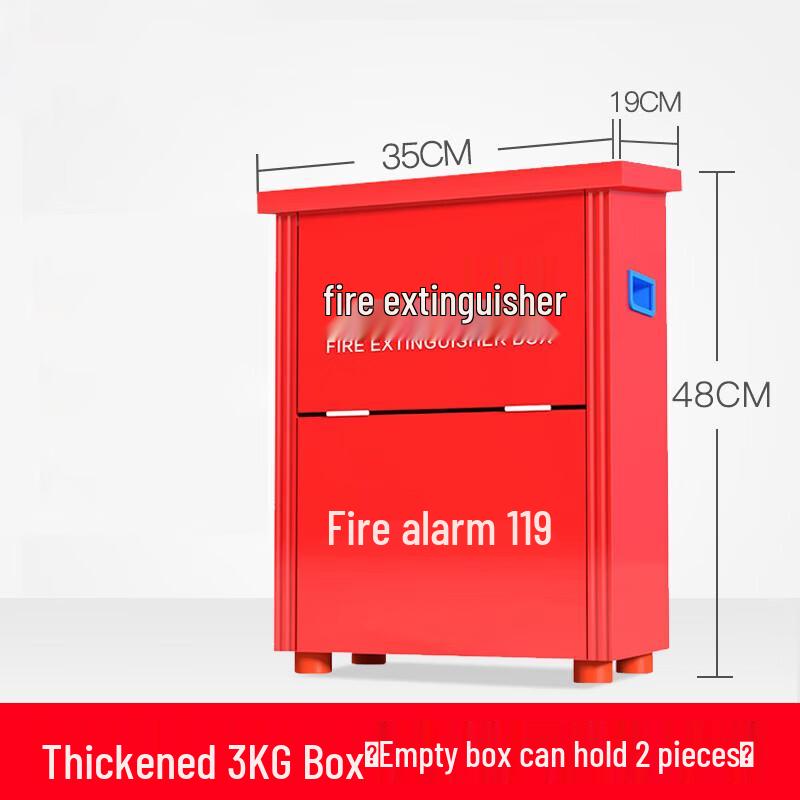Thickened Stainless Steel Double Fire Extinguisher Box