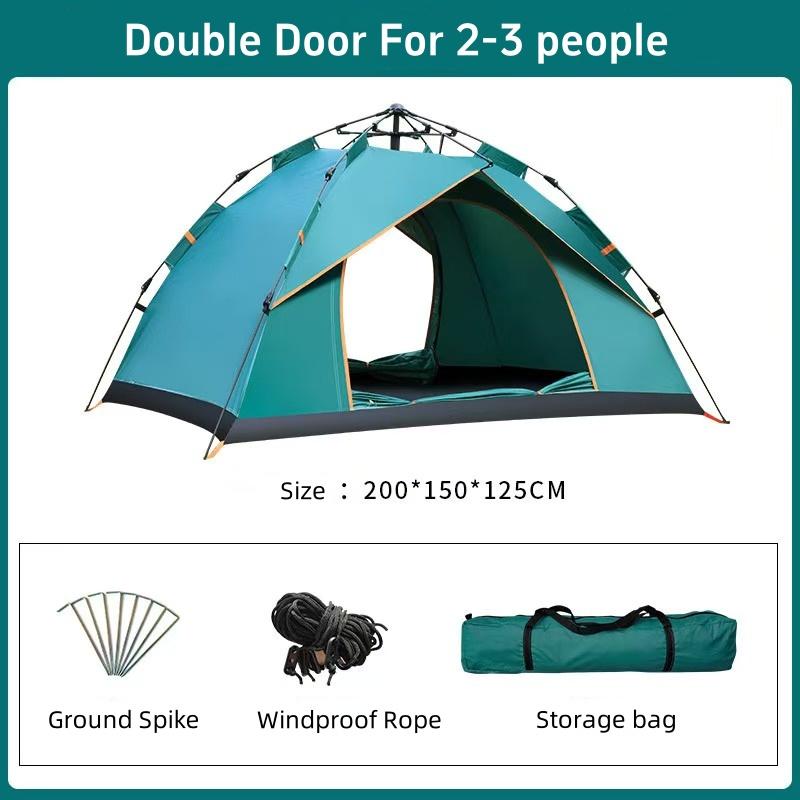 

200*200*135 см палатка для кемпинга на открытом воздухе, автоматическая складная палатка для семьи из 2-4 человек, портативная палатка для пеших походов и путешествий