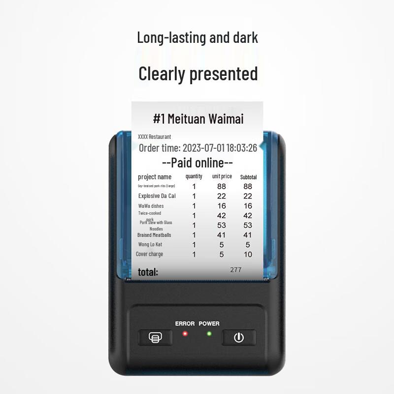 Портативный термо Bluetooth принтер этикеток
