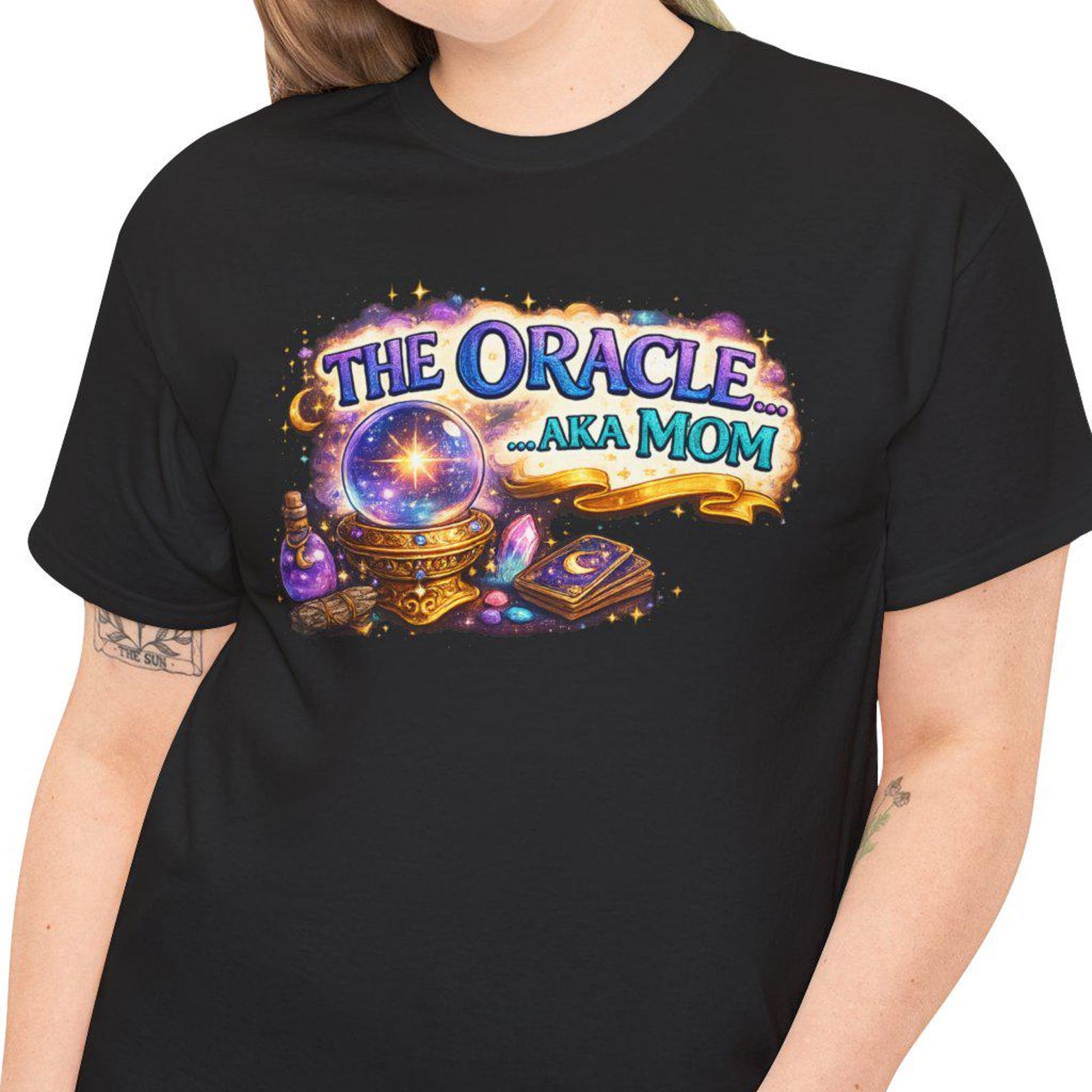 The Oracle aka Mom Tee | Crystal Ball, Tarot, Mystic Design M