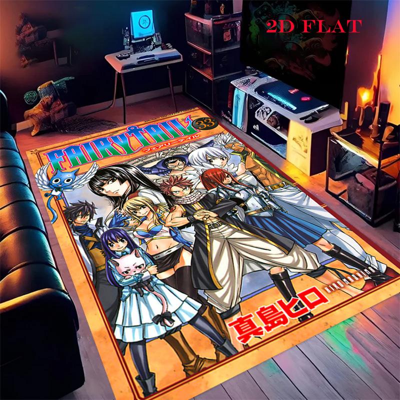 Fairy Tail Manga Volume One Cover Carpet Floor Mats Living Room And Bedroom Mats Dormitory Decoration Room Bathroom Mat