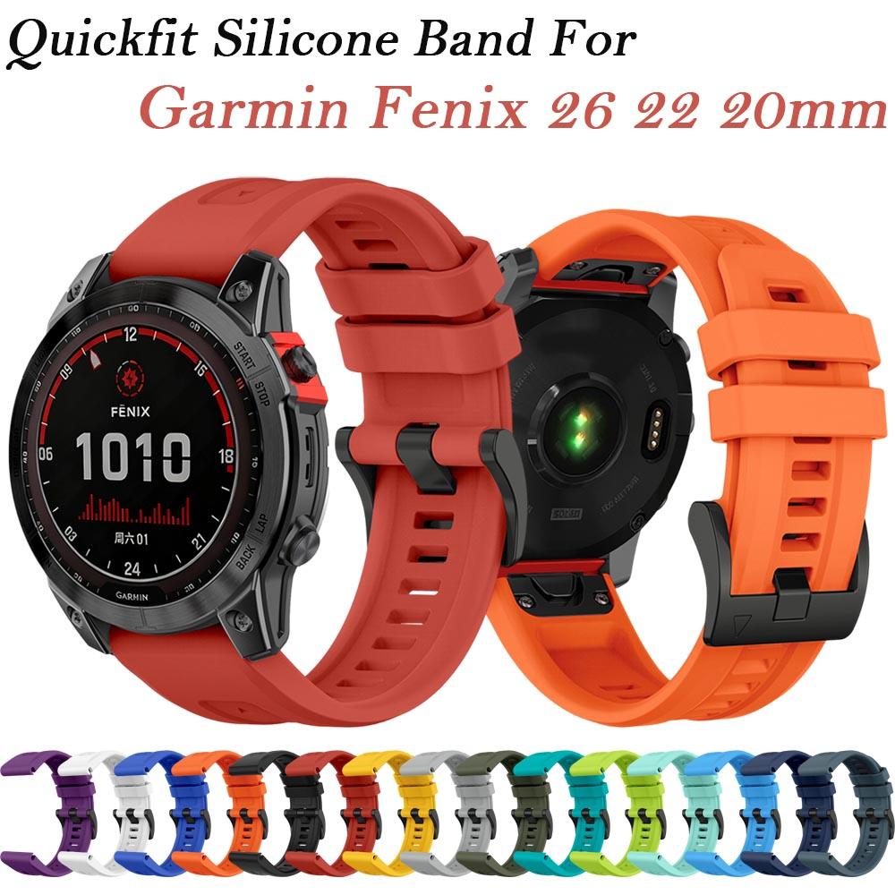 26mm 22mm 20mm Silikonarmband für Garmin Fenix 8 51mm 47mm 43mm Quick Fit Armband Uhrenband Garmin Enduro3/ Fenix E/7X 6X 5X