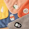1Pc 25x25cm Coral Fleece Children's Soft Embroidered Face Towel Baby Small Square Drool  Hanging Super Absorbent