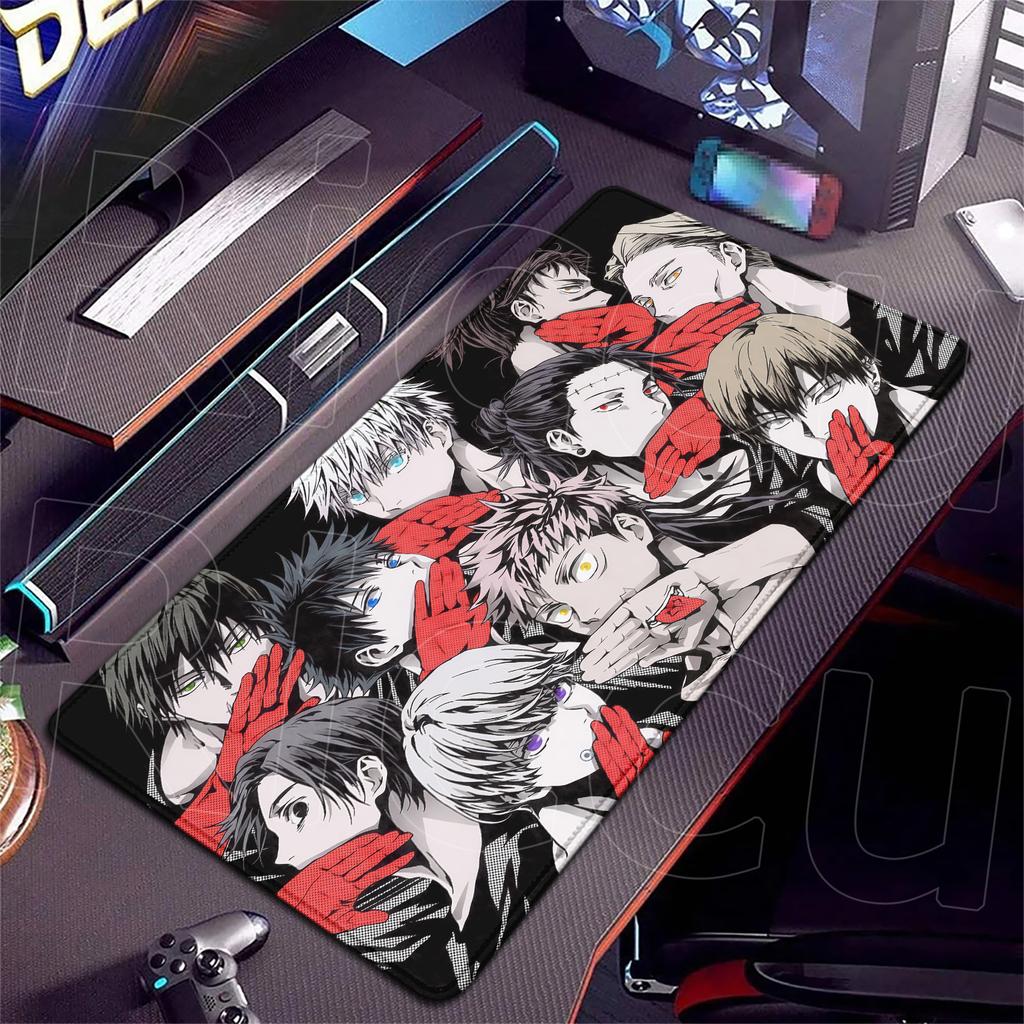 HD XXL Ryomen Sukuna 400x900mm Black Anime Jujutsu Kaisen Mouse Pad Gojo Satoru MousePad Computer Gaming PC Accessories Desk Mat