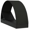 VidaXL Chaise longue avec toit rond noir 211x57x140 cm résine tressée, chaise longue, chaise longue d'extérieur, lit de 319644