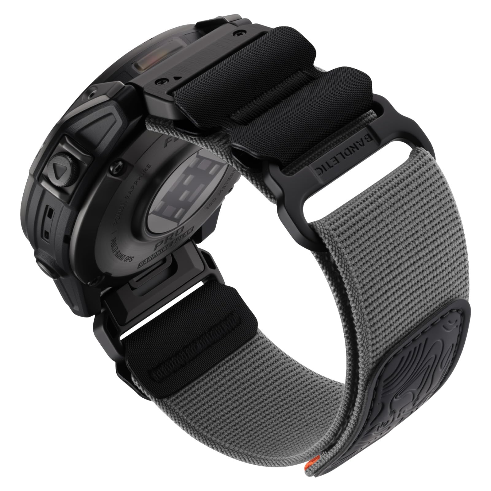 

Ремешок Garmin QuickFit 22 мм Усиленный Совместимый с Fenix 8 Approach S70 3 Pro Регулируемый Запасной Ремешок для [Bandletic] - Нейлон, Легкий, серый