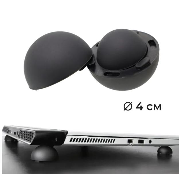 

Силиконовый шарик для отвода тепла, ножка-подставка для отвода тепла для ноутбука One Size чёрный