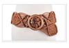Ethnic Handmade Wax Rope Belt with Wood Buckle and Beads